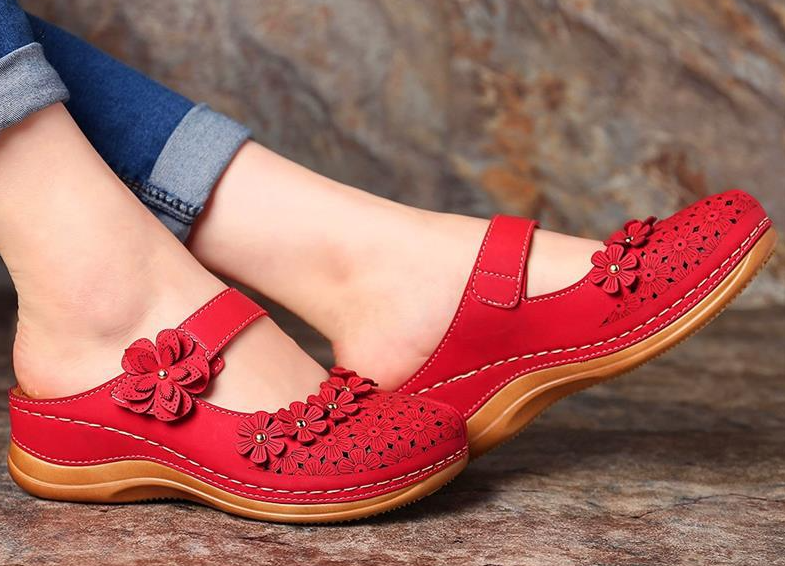 Sandales orthopédiques fleuris d'été pour Femmes