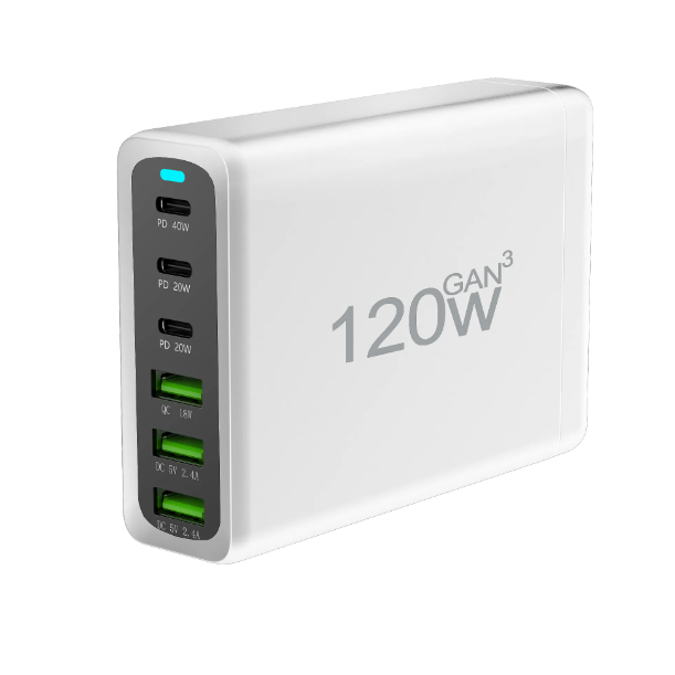 Station de chargement RAPIDE 120W Multi USB