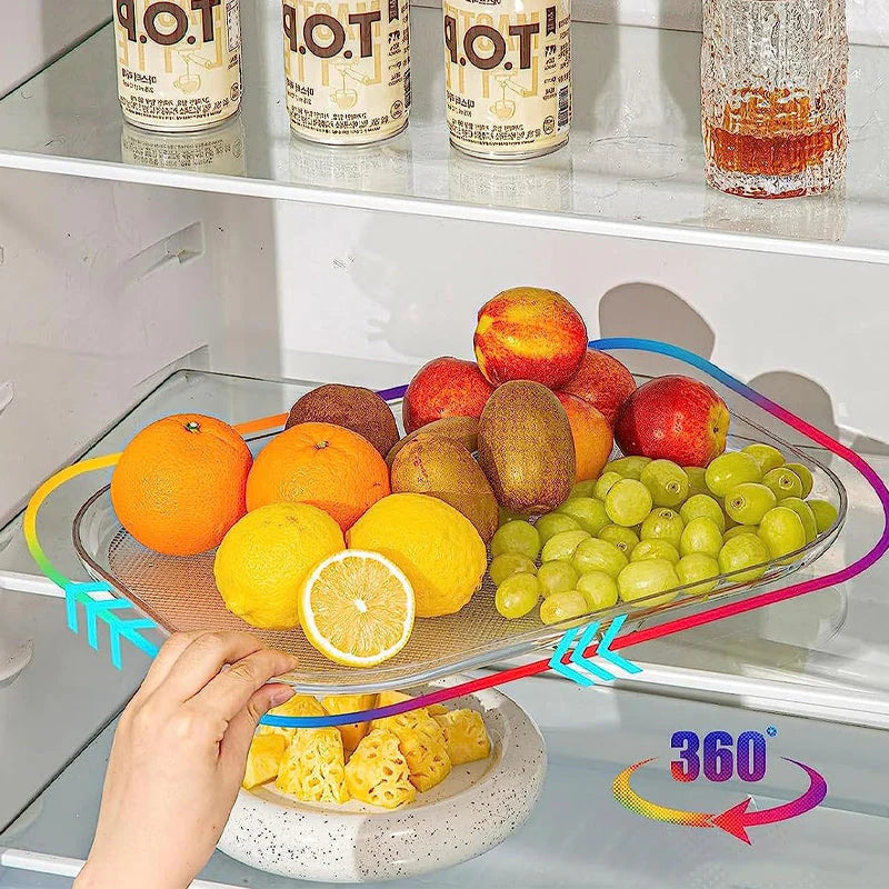 Plateau de cuisine multi-usage rotatif 360° - Fixation par ventouse