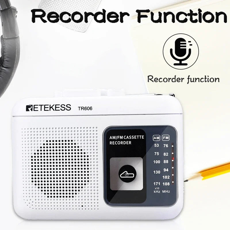 Radio Cassette Portable FM/AM avec Enregistreur
