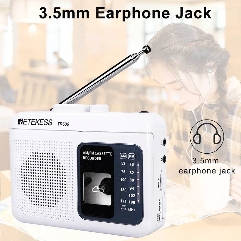 Radio Cassette Portable FM/AM avec Enregistreur