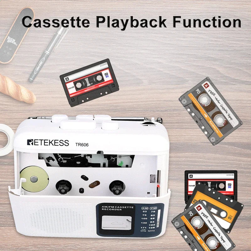 Radio Cassette Portable FM/AM avec Enregistreur