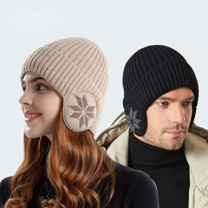 Bonnet doublé polaire cache-oreilles Mixte