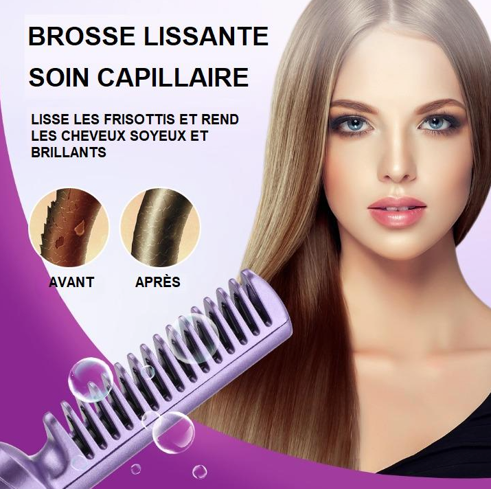 Mini peigne Lissant Sans Fil Rechargeable