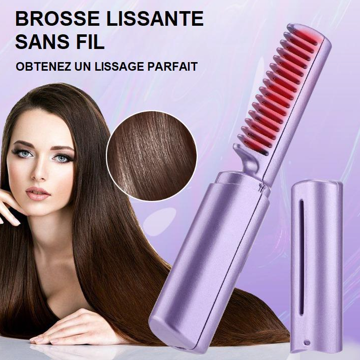 Mini peigne Lissant Sans Fil Rechargeable