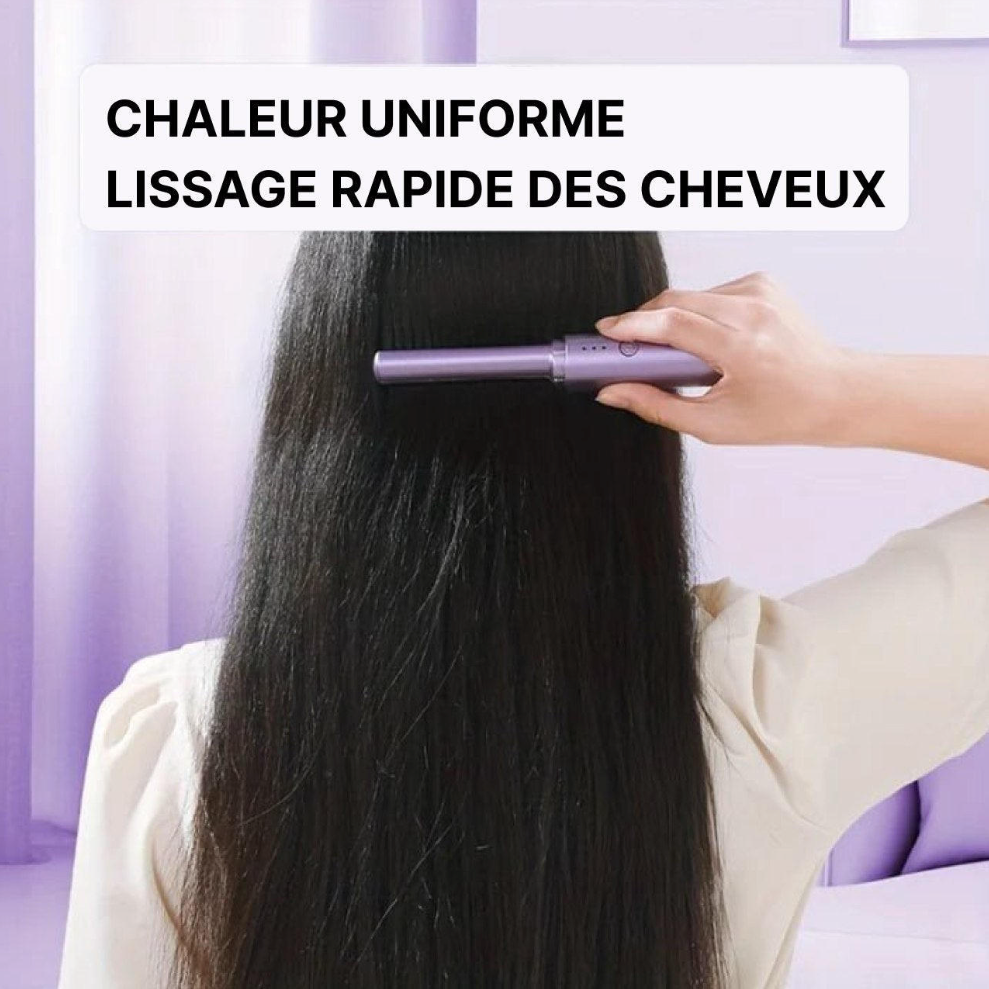Mini peigne Lissant Sans Fil Rechargeable