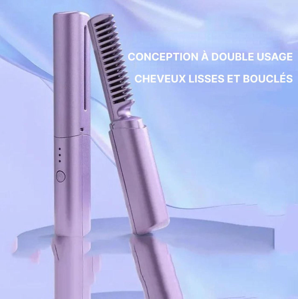 Mini peigne Lissant Sans Fil Rechargeable