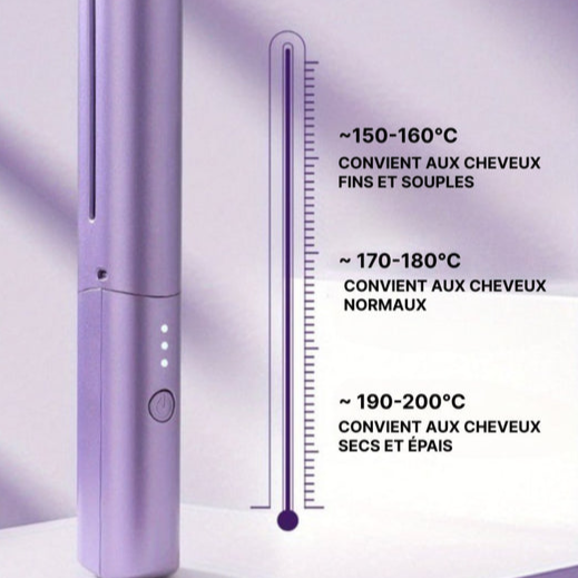 Mini peigne Lissant Sans Fil Rechargeable