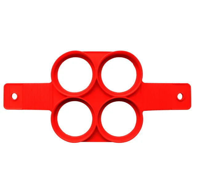 Moule en Silicone Anti-adhésif pour Crêpes & Oeufs - 4 Formes