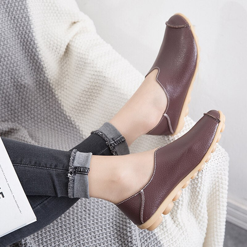 Chaussures en cuir ultra confortables pour femme