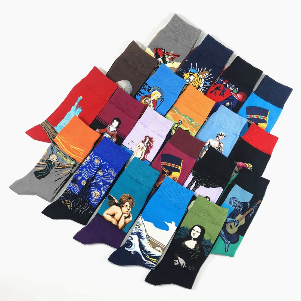 Lot de 10 paires de chaussettes fantaisies en coton