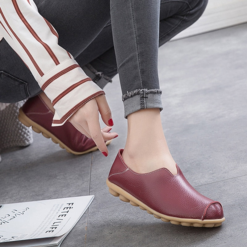 Chaussures en cuir ultra confortables pour femme