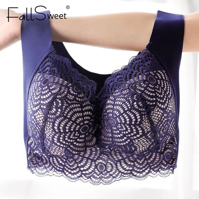 Brassière en dentelle sans couture - Grande taille