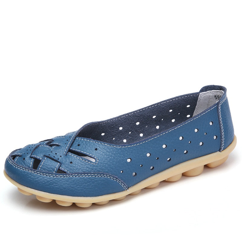 Ballerines en cuir confortables mi-saison