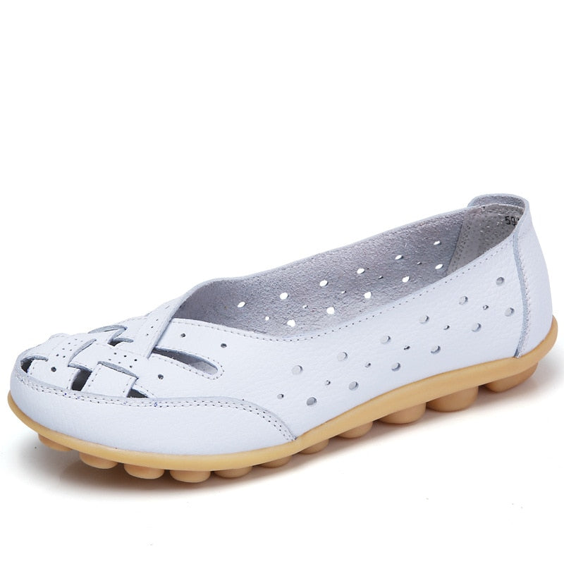 Ballerines en cuir confortables mi-saison