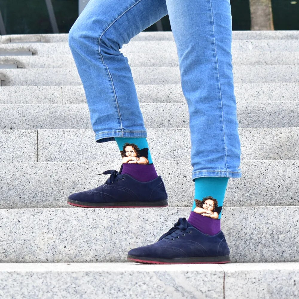 Lot de 10 paires de chaussettes fantaisies en coton