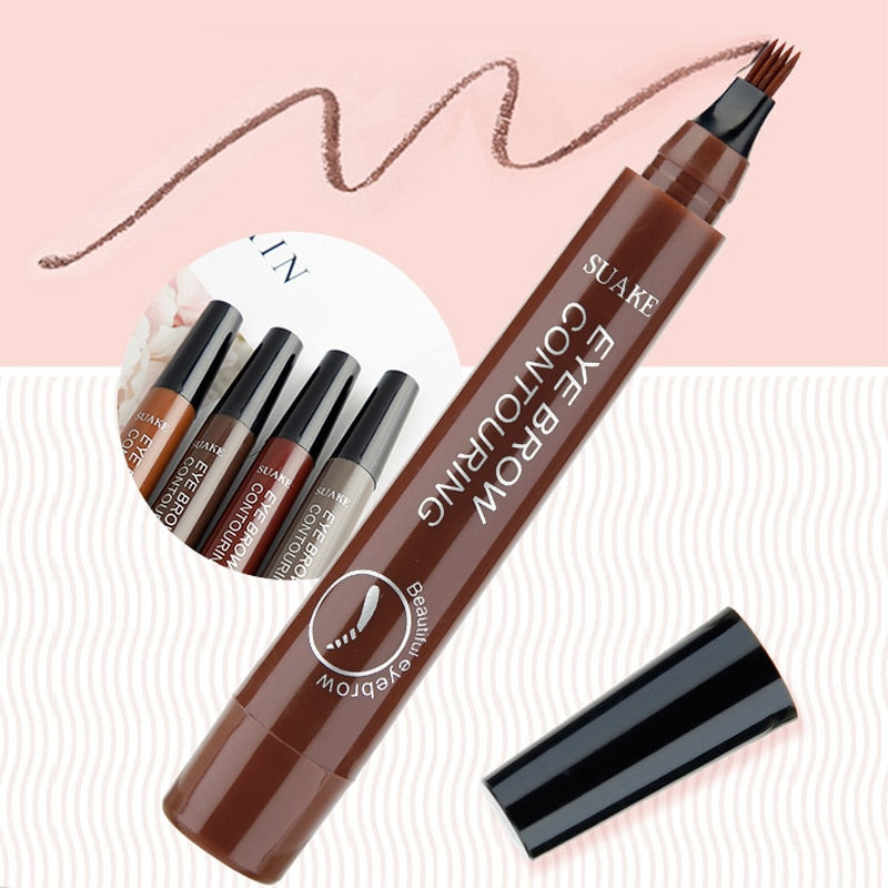 BROW PEN - Stylo feutre à sourcils 4 pointes précises - 1 ACHETÉ = 1 OFFERT