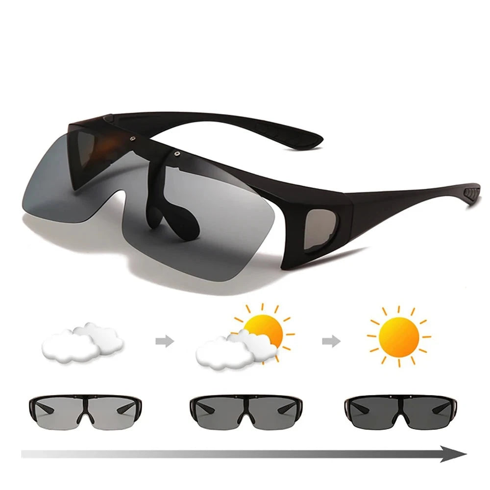 Surlunettes de soleil polarisées verres repliables