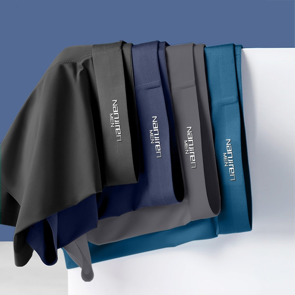 Lot de 4 boxers en soie glacée antibactériens
