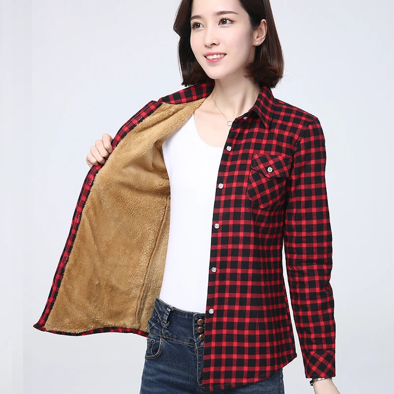 Chemise intérieur polaire à carreaux