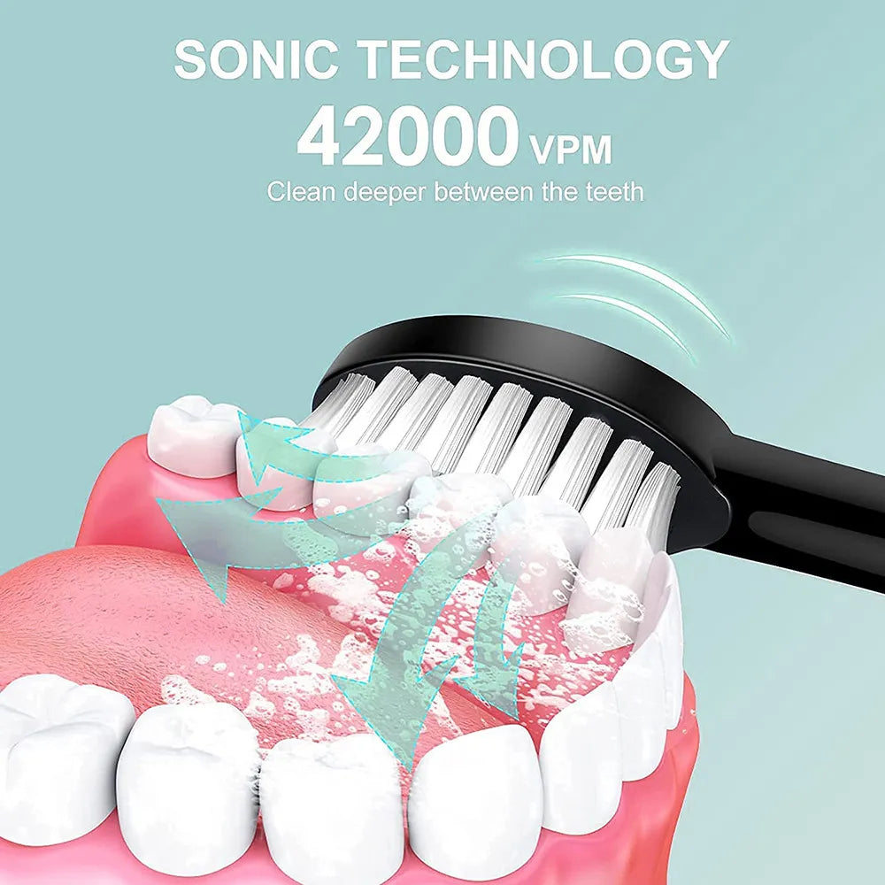 Brosse à dents électrique à ultrason 6 Modes - Kit complet