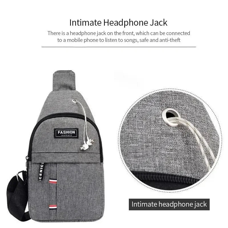 Sac Bandoulière Étanche pour Homme - Grande Capacité