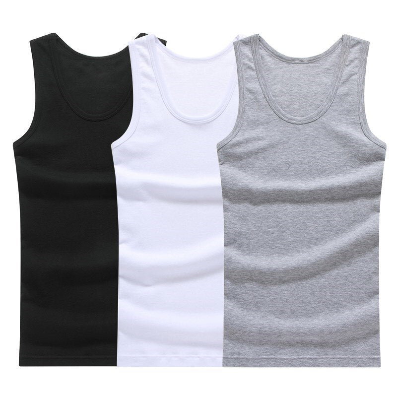 Lot de 3 Maillots de corps pour hommes 100% coton