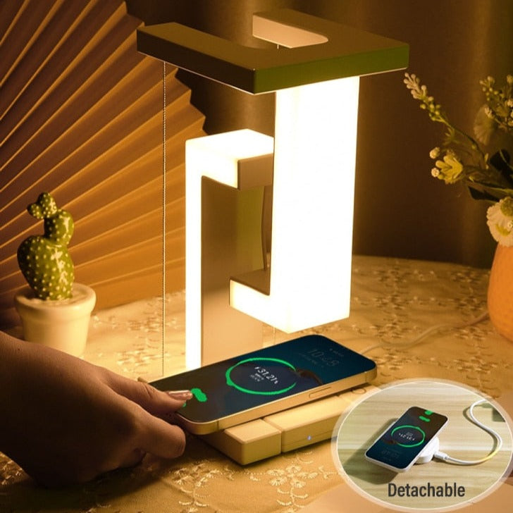 Lampe de chevet suspendue avec chargeur sans-fil intégré