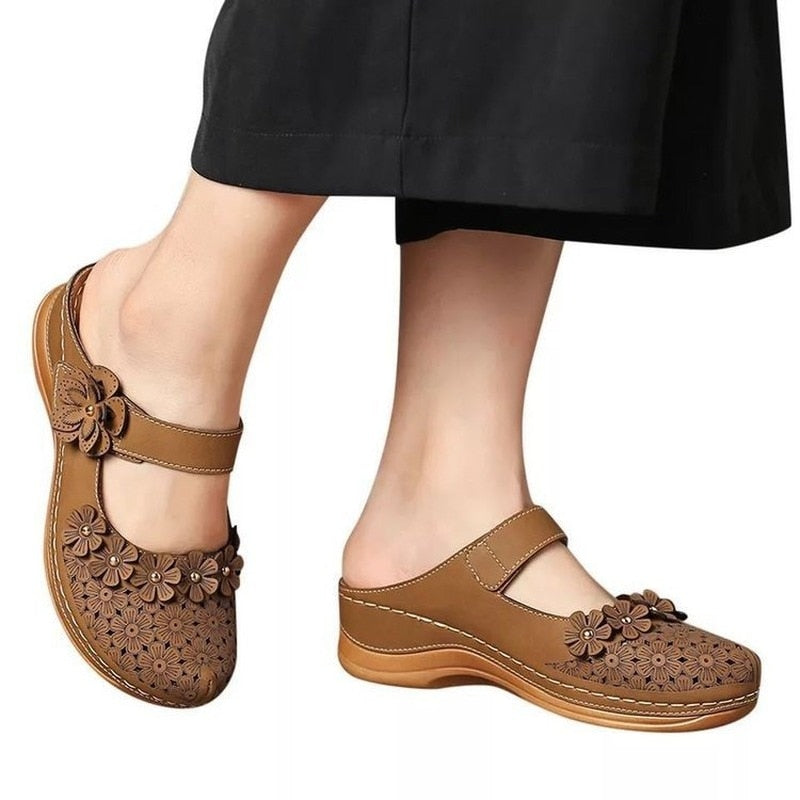 Sandales orthopédiques fleuris d'été pour Femmes