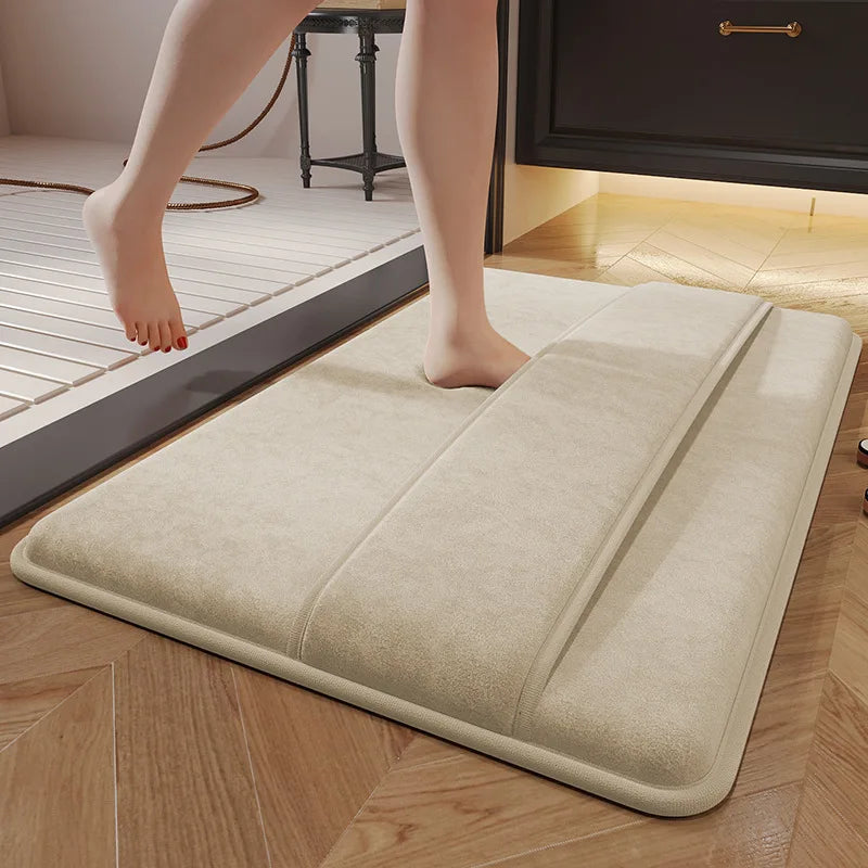 Tapis de Bain Ingénieux à Absorption & Séchage Rapide
