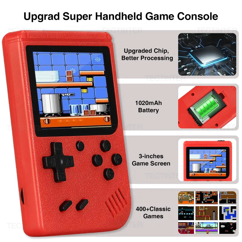 Mini console de jeu rétro - 400 jeux intégrés