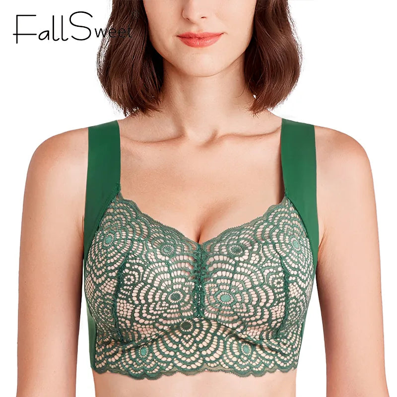 Brassière en dentelle sans couture - Grande taille