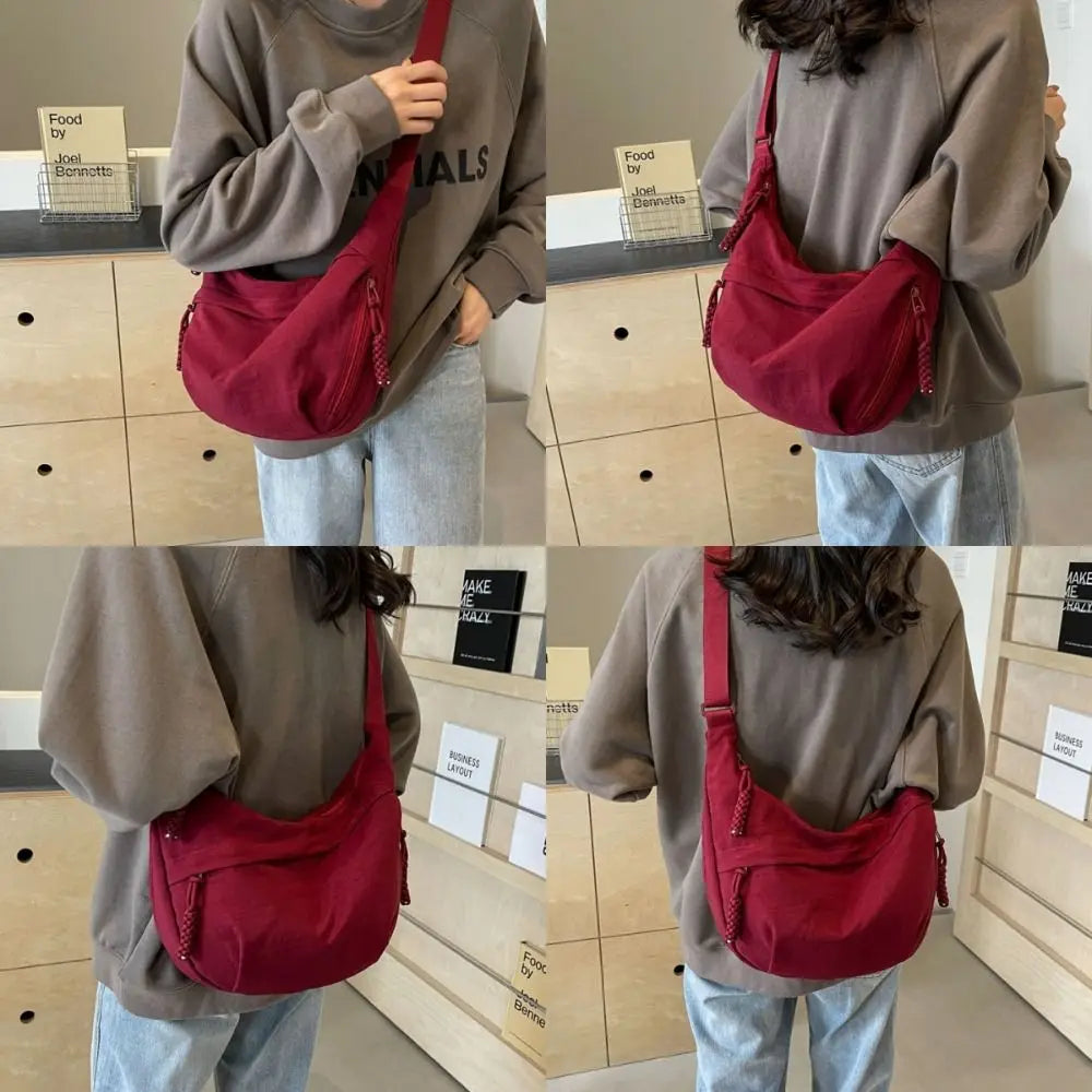 Sac Banane Bandoulière Femme en Toile – Grande Capacité, Légère & Imperméable