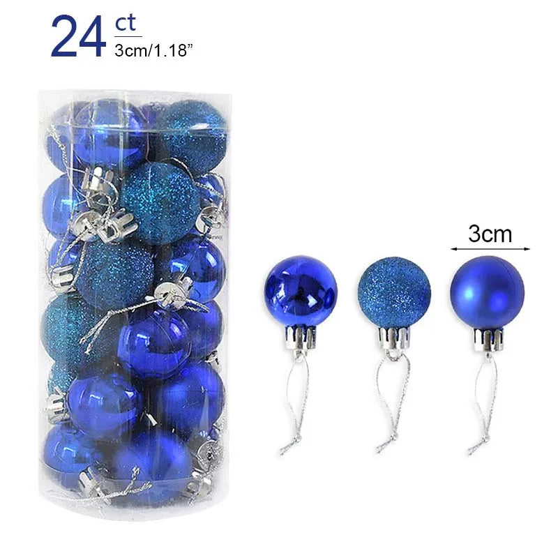 Lot de 36 Mini Boules de Noël