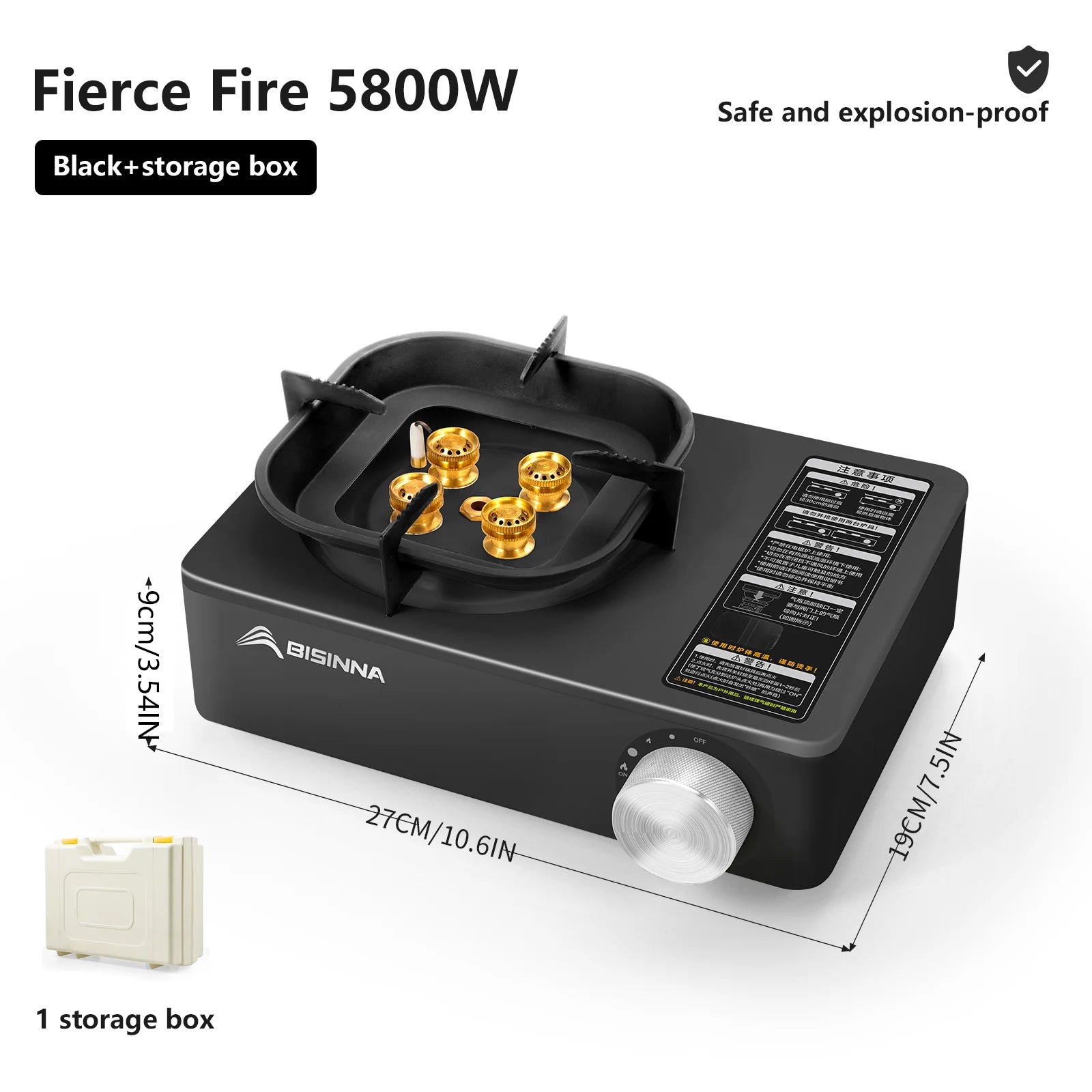 Cuisinière à Gaz de Camping 5800W