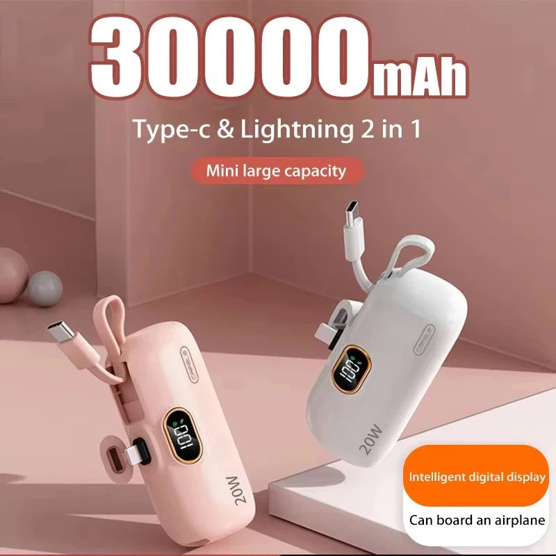 Batterie Externe Capsule 30000mAh Ultra-Rapide