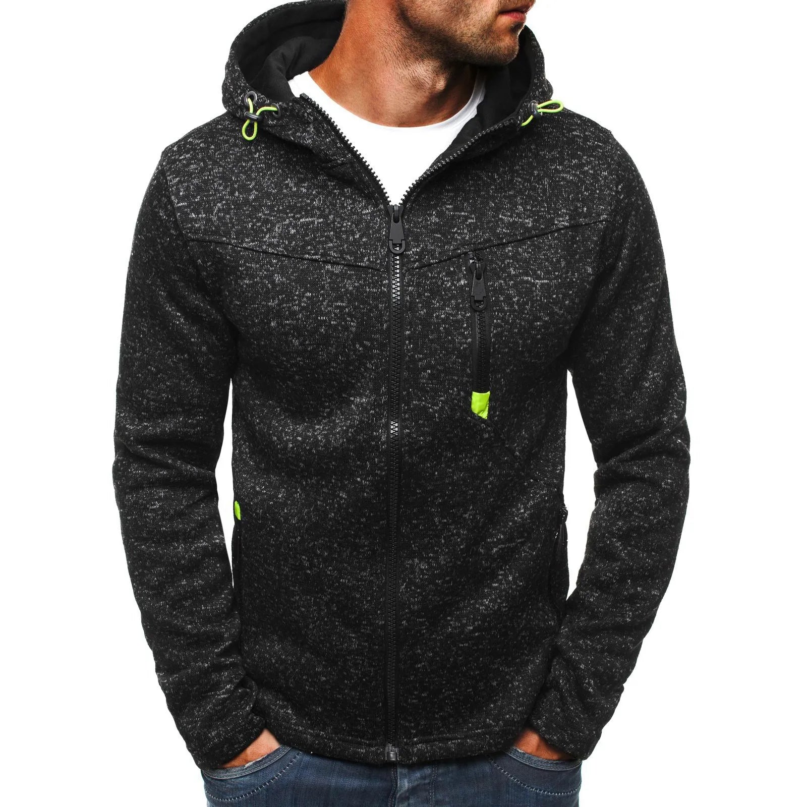 Sweats à capuche avec fermerture zip pour homme
