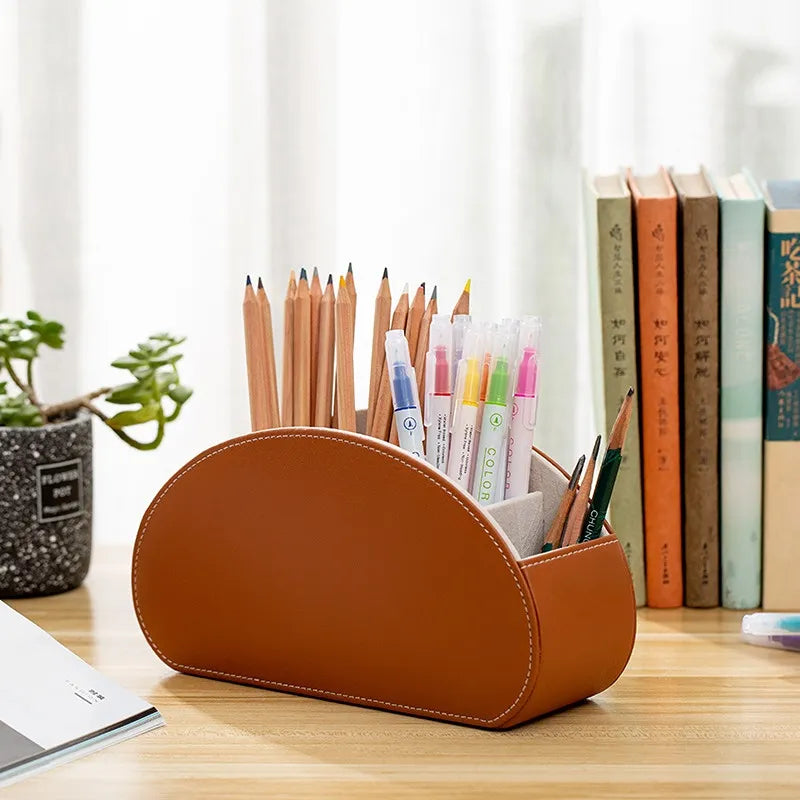 Boîte de rangement luxueuse en Cuir PU - 5 Compartiments