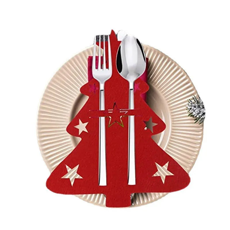 Lot de 10 Portes-couverts en Sapin de Noël