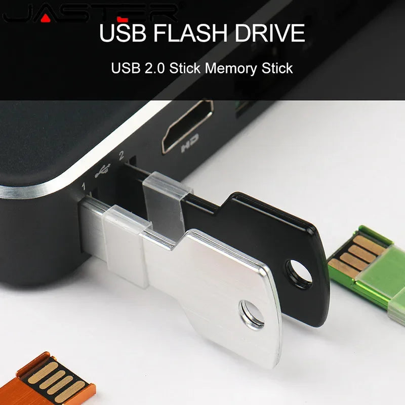 KEY - Clé USB 2.0 en forme de clé - 4 à 64GB
