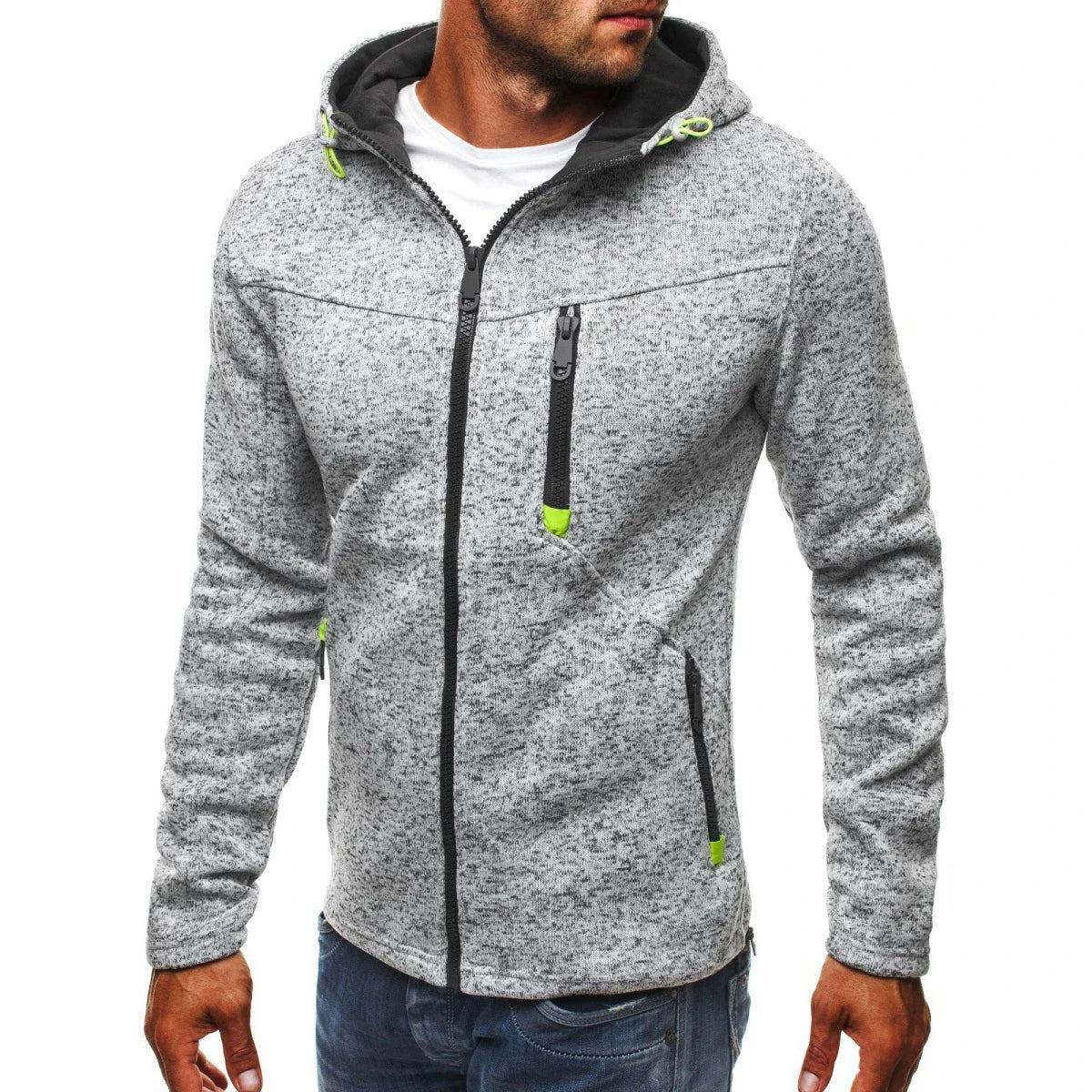 Sweats à capuche avec fermerture zip pour homme