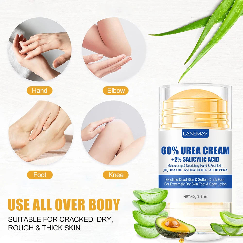 Crème en Stick Hydratante & Exfoliante pour Pieds