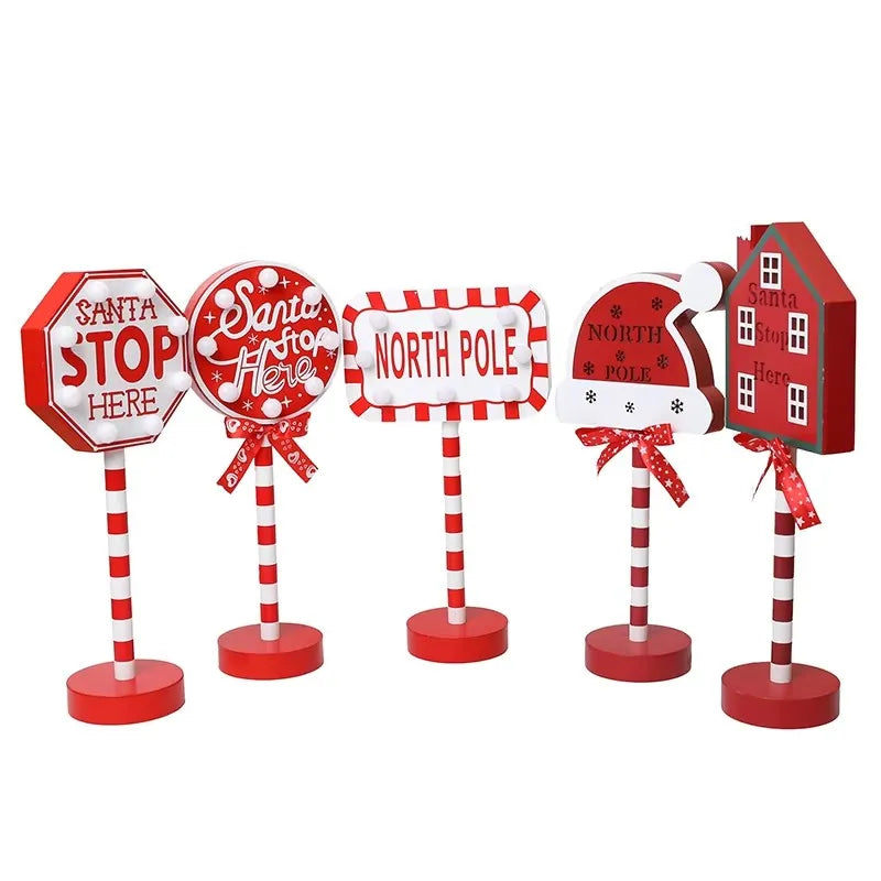 Panneau Rétro de Noël Lampe LED