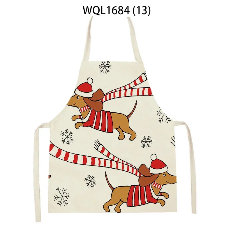Tablier de Cuisine en Lin à Motif Chien Teckel