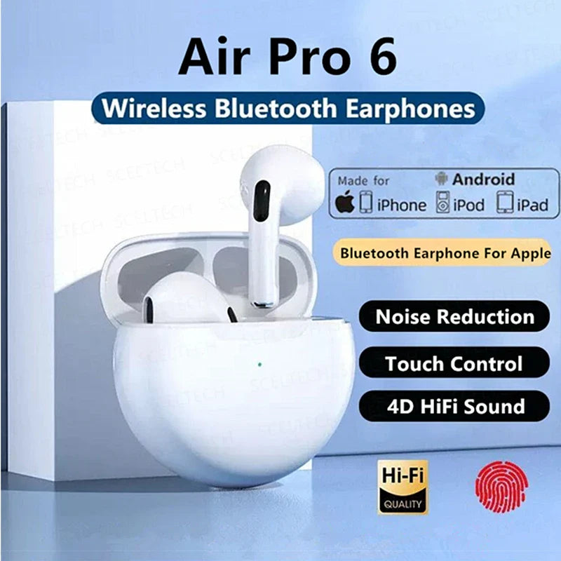 Écouteurs sans fil Air Pro 6 + Cordon anti-perte OFFERT
