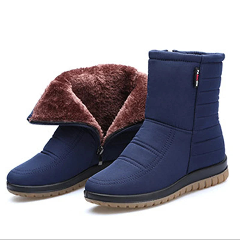 Bottes Montantes d'Hiver Imperméables & Chaudes pour Femme
