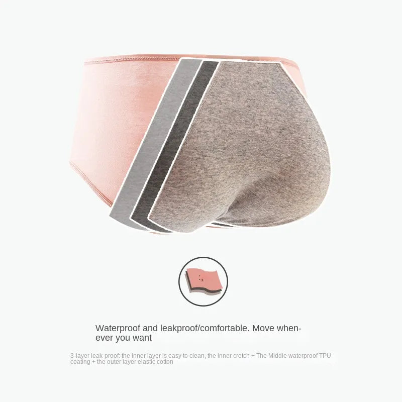 Pack de 5 Culottes de protection en coton biologique pour femmes