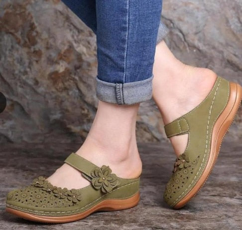 Sandales orthopédiques fleuris d'été pour Femmes