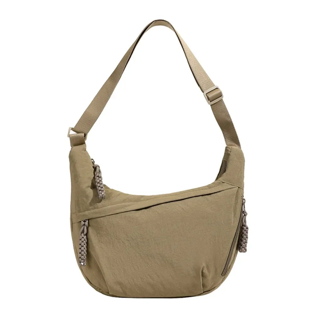 Sac Banane Bandoulière Femme en Toile – Grande Capacité, Légère & Imperméable