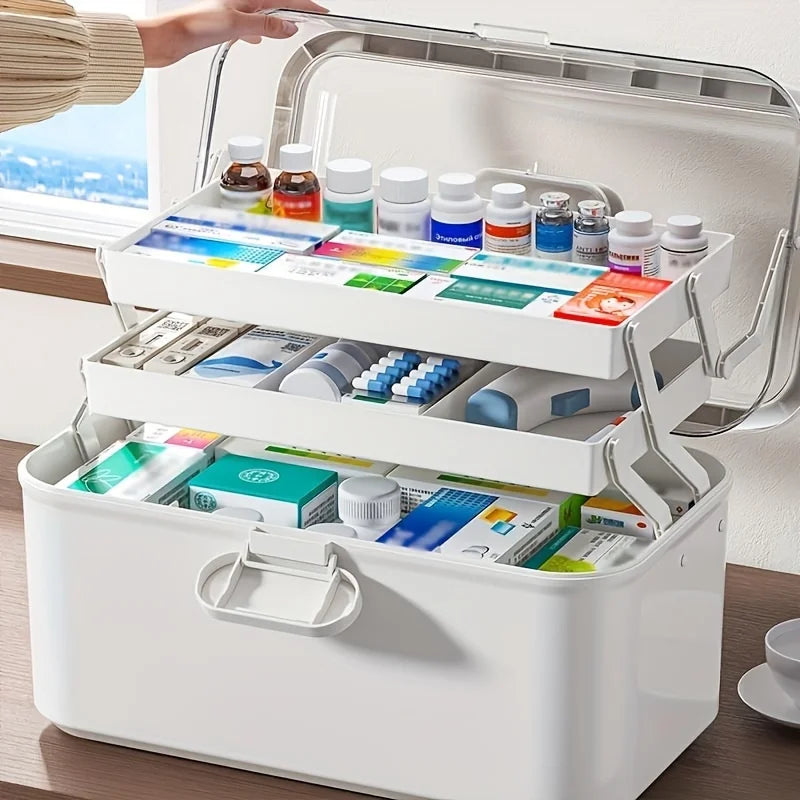Boîte Organisatrice de Médicaments à 3 Niveaux